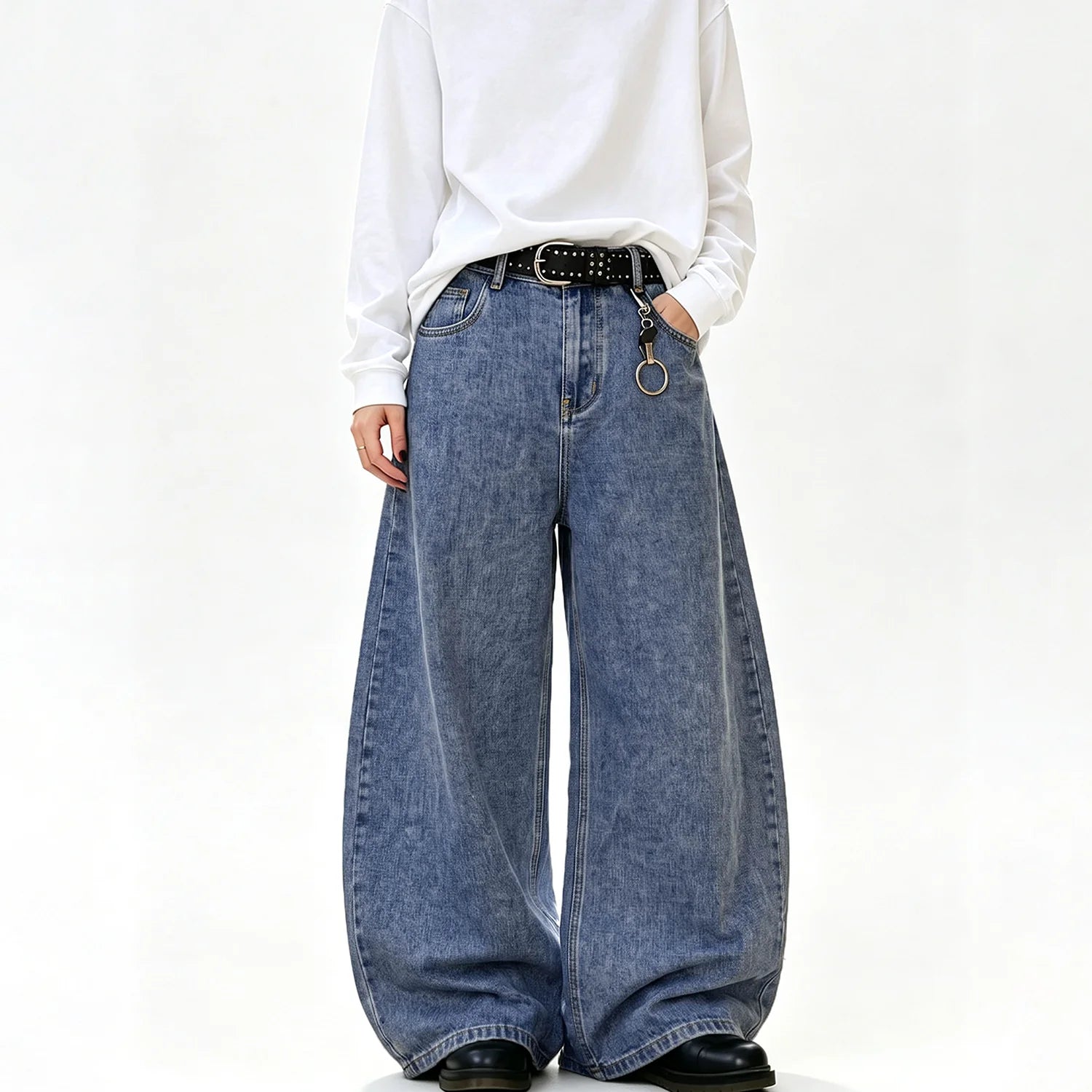 Men's Wide Leg Denim Jeans for Casual Everyday Wear
