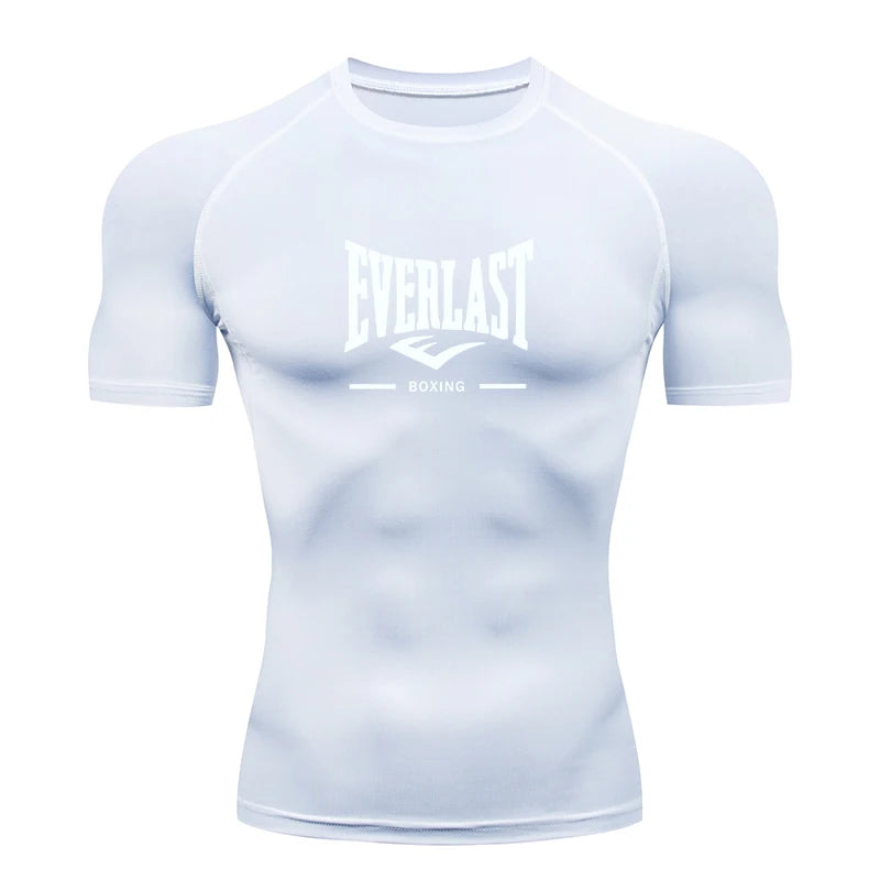 Fitted Crew Neck Short Sleeve Compression T Shirt