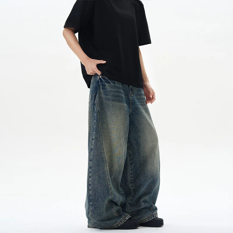 Men's Wide Leg Denim Jeans for Casual Everyday Wear