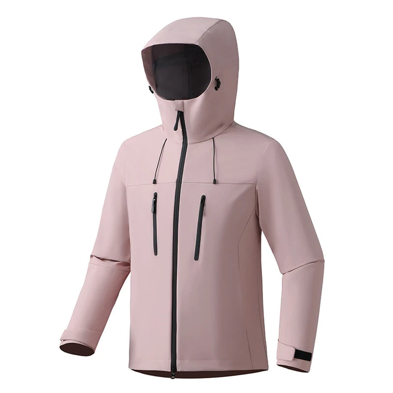Hooded Long Sleeve Full Zip Outdoor Hiking Jacket with Pockets