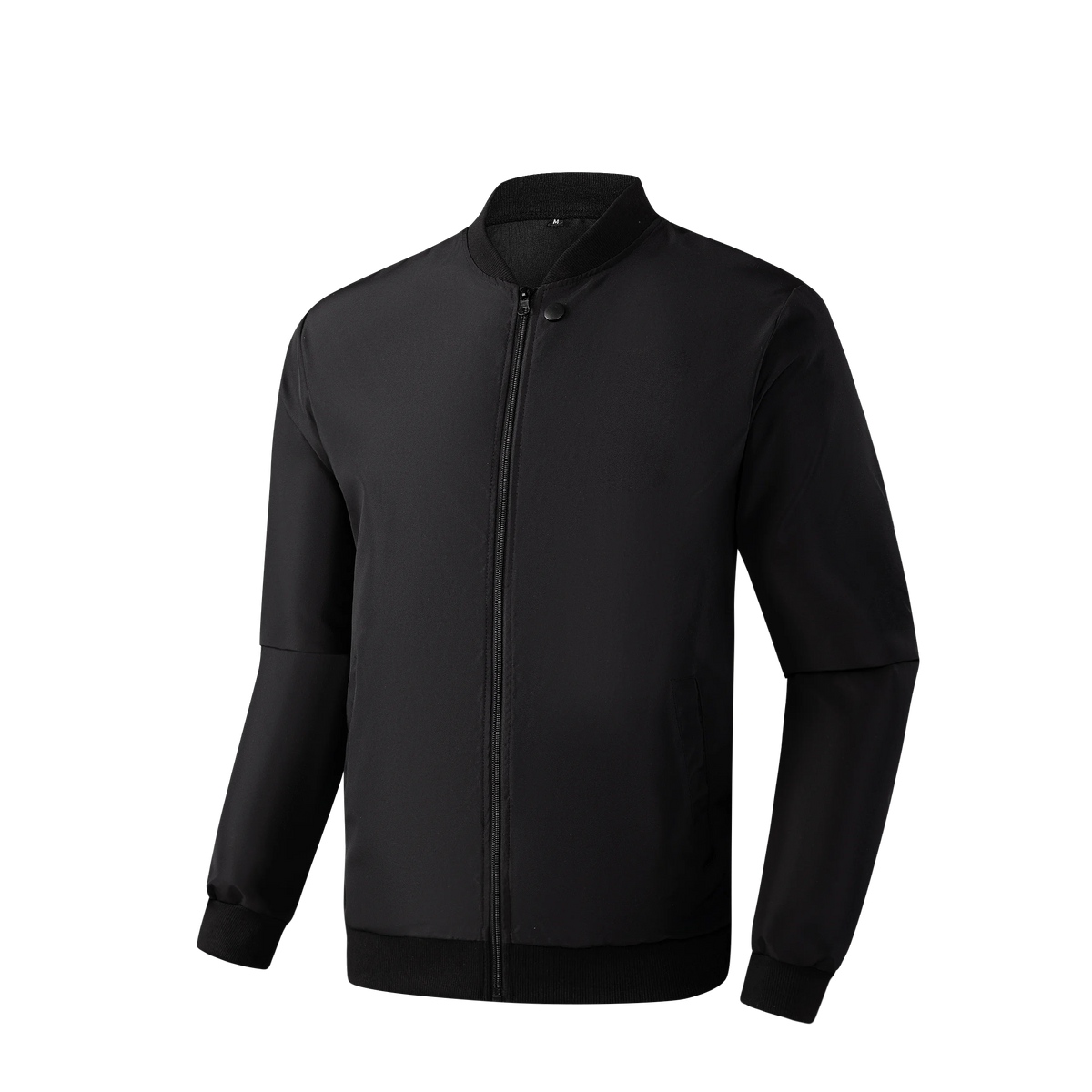 Men's Short Baseball-Collar Zip-Front Jacket