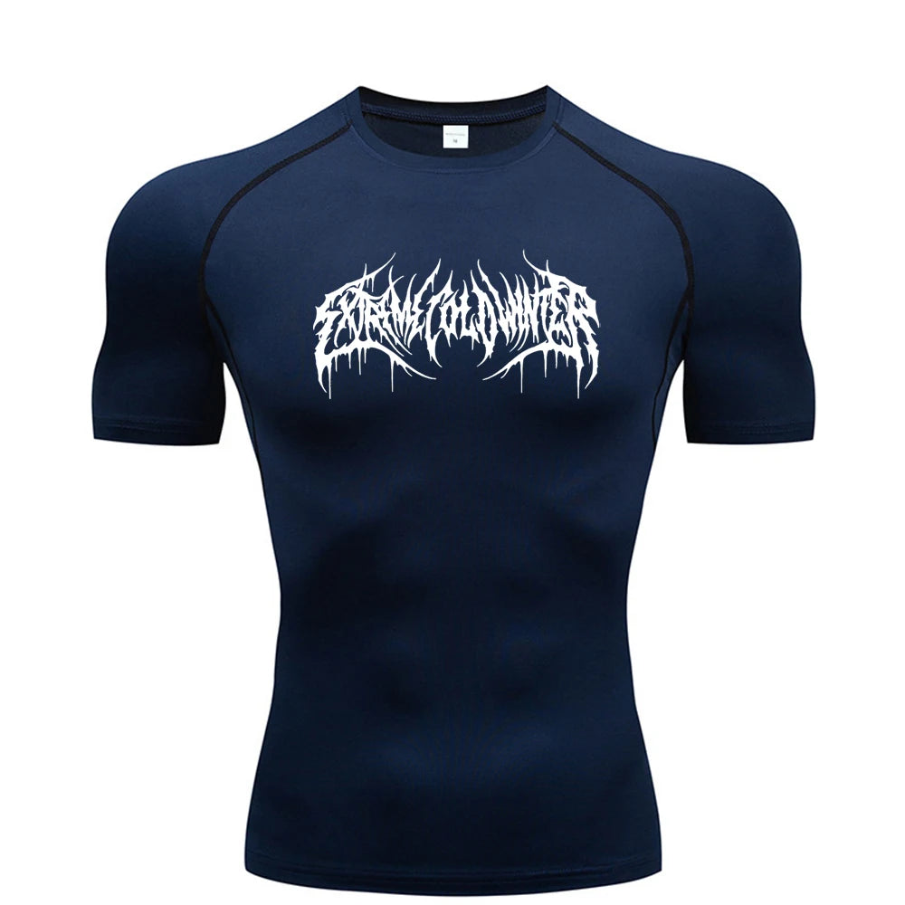 Fitted Crew Neck Short Sleeve Compression T Shirt