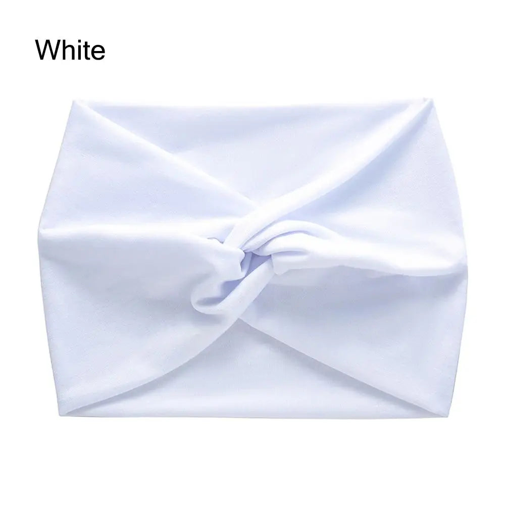 Wide Twist Front Fabric Headband in Solid and Printed Styles