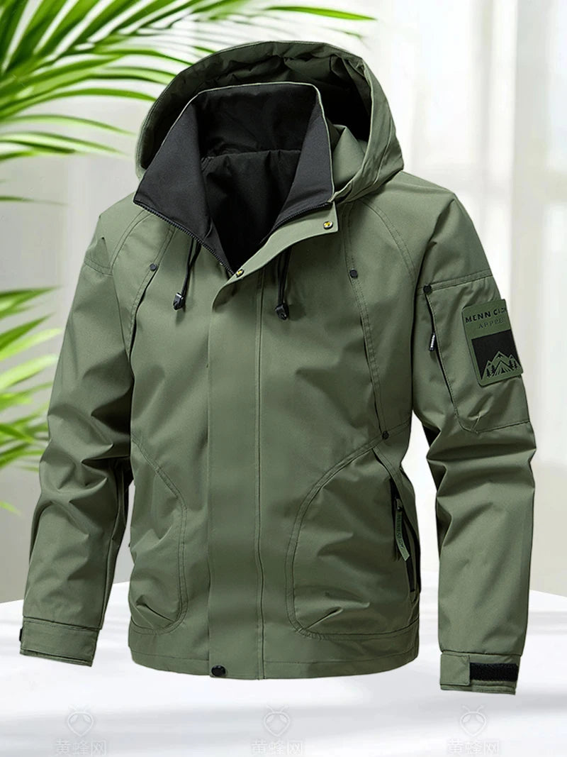 Hooded Zip-Front Softshell Jacket