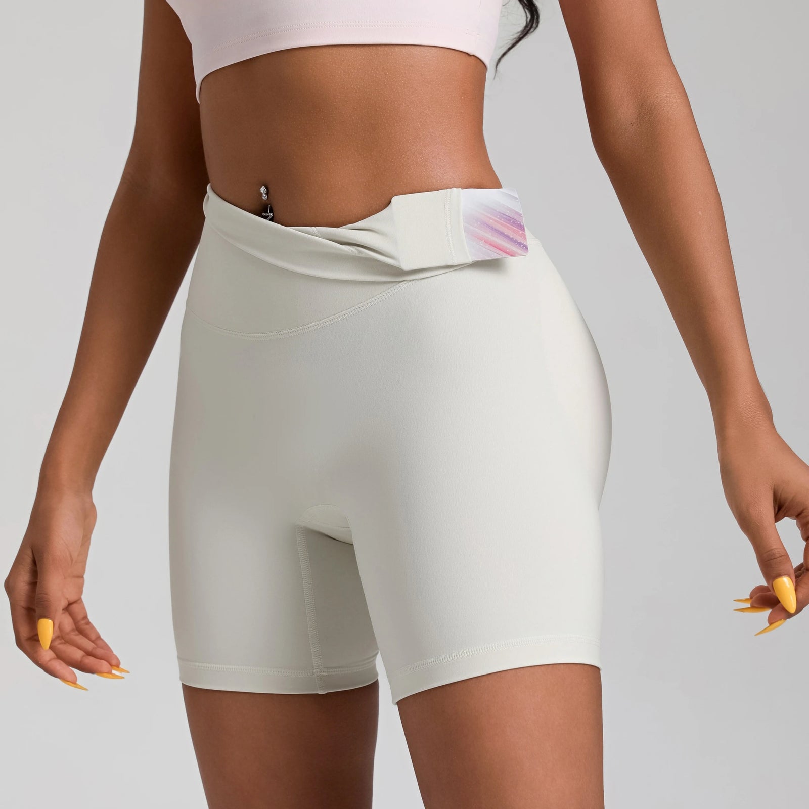 Women's High Waist Nylon Blend Shorts for Yoga and Training
