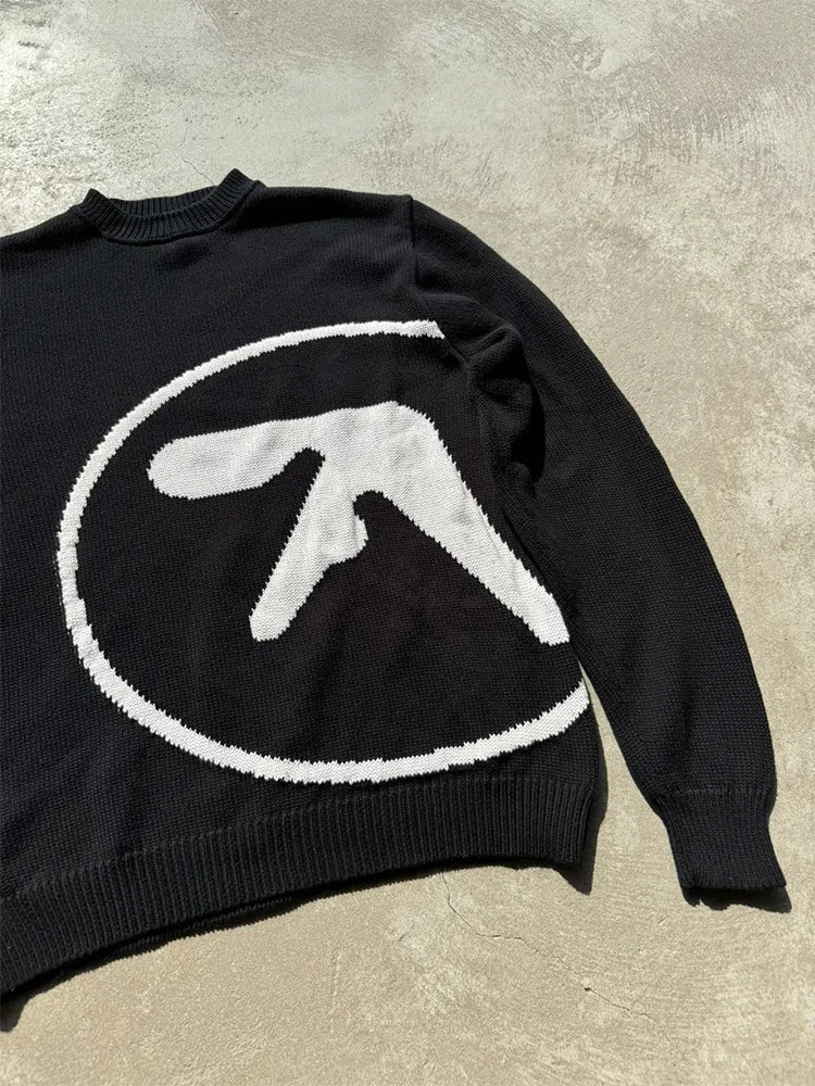 Men's Graphic Crew Neck Long Sleeve Knit Sweater
