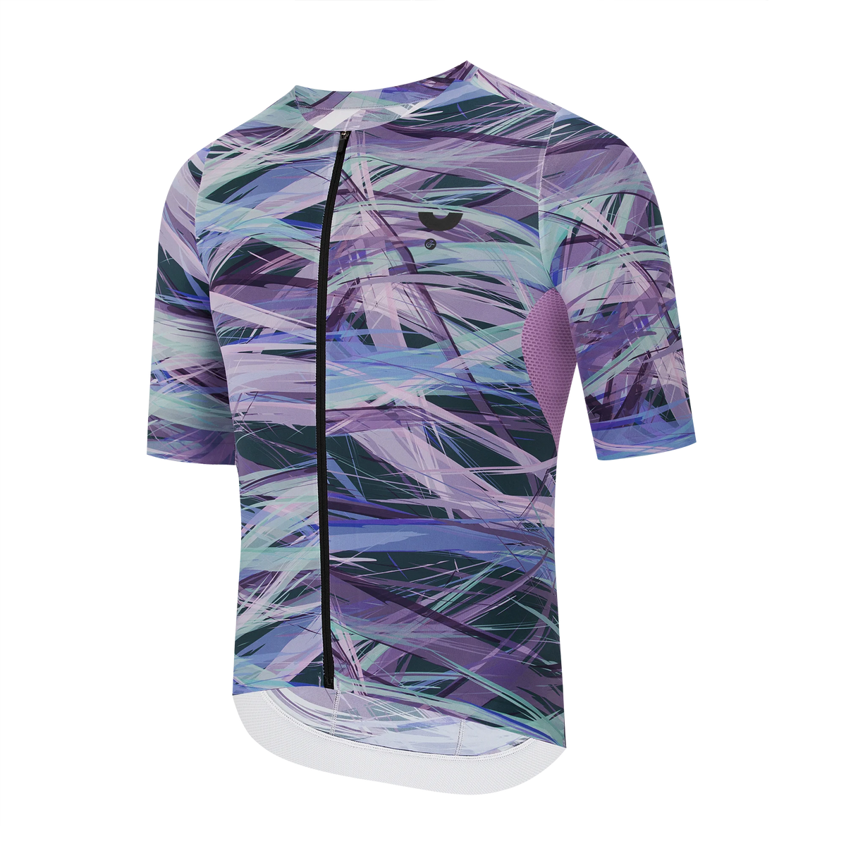 Men's Abstract Print Cycling Jersey with Short and Long Sleeve Options