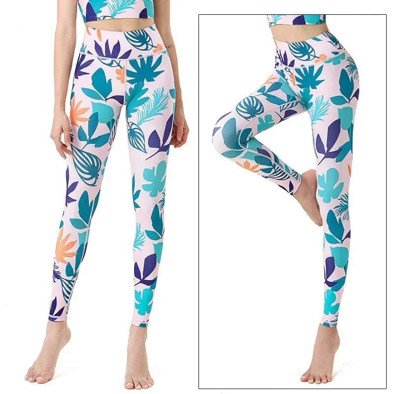 Women's Printed High-Waist Workout Leggings