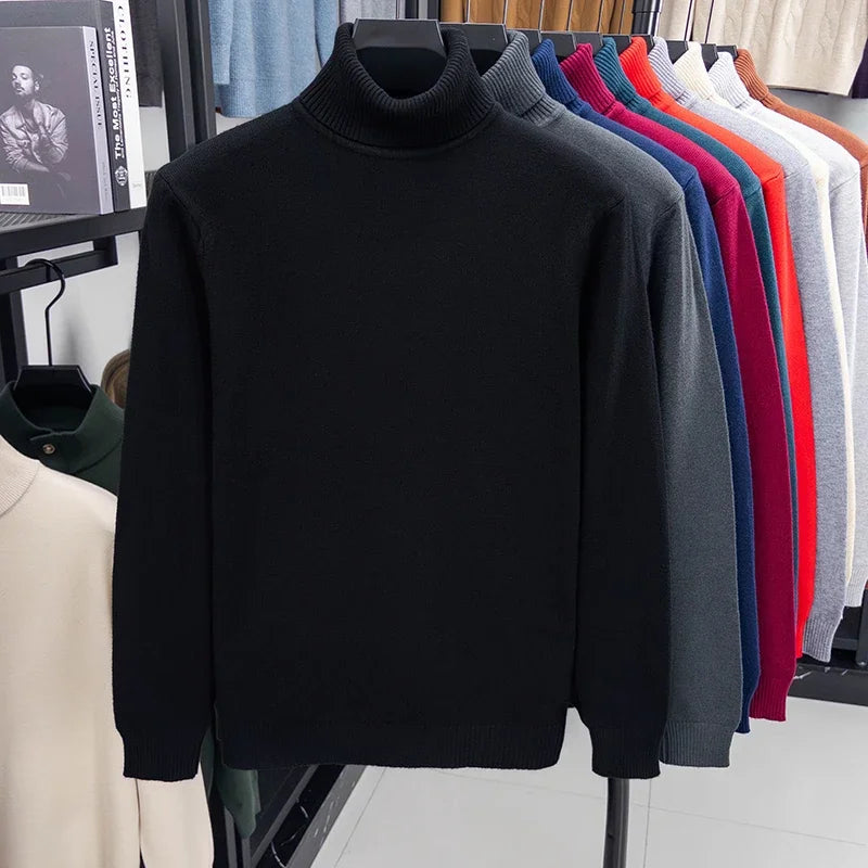 Men's Turtleneck Long Sleeve Knit Sweater