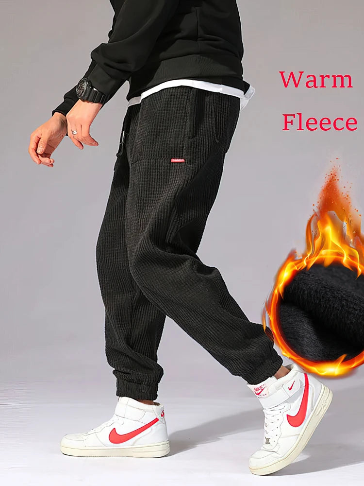 Men's Elastic Waist Loose Fit Casual Pants For Everyday Wear