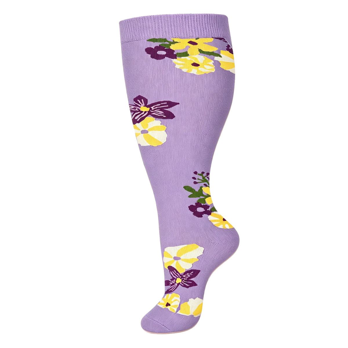 Plus Size Knee High Compression Socks with Pattern Options