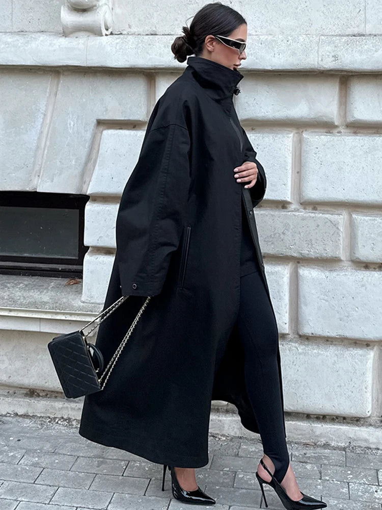 Women's Belted Lapel Trench Coat