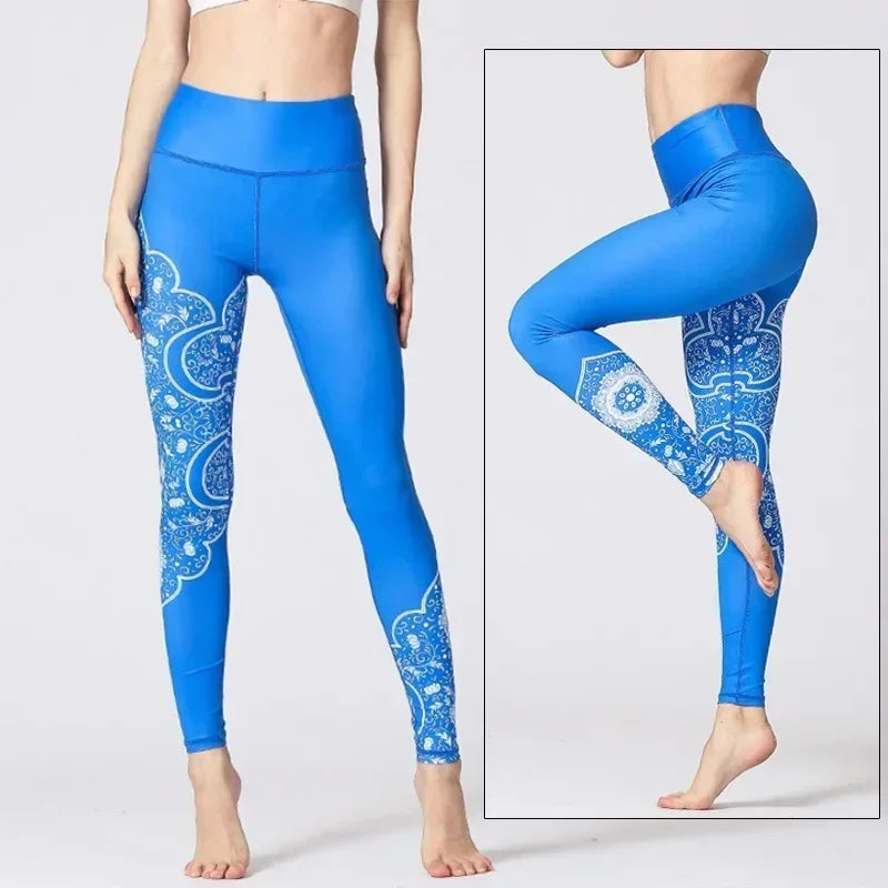 Women's Printed High-Waist Workout Leggings