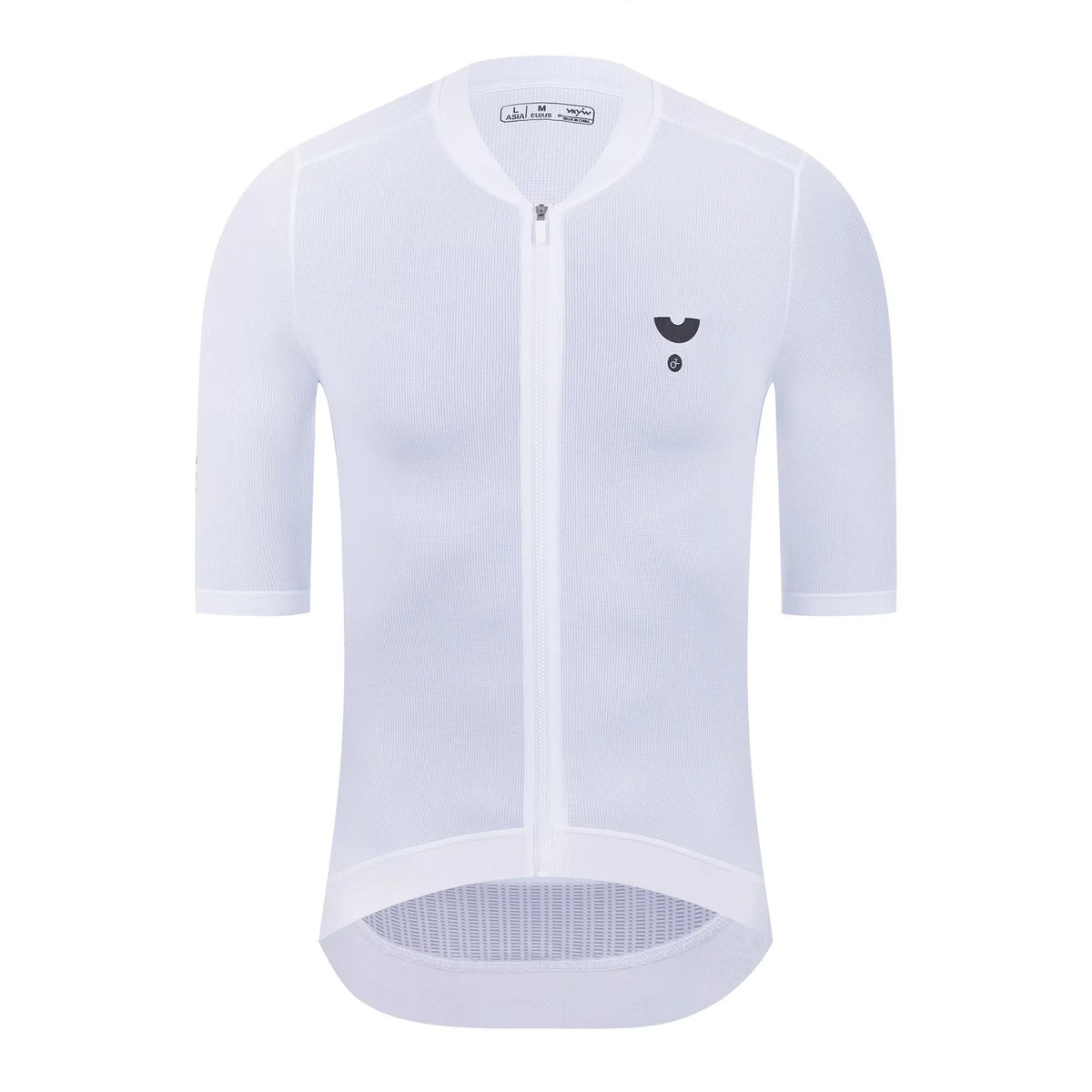 Men's V-Neck Short Sleeve Full-Zip Cycling Jersey with Rear Pockets