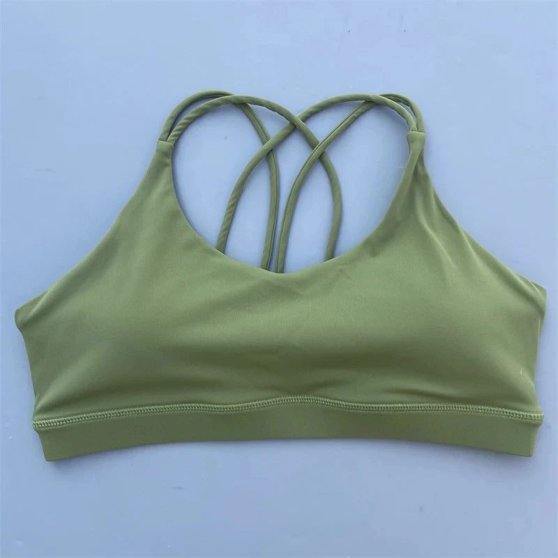 Women's Multi Strap Cross Back Sports Bra