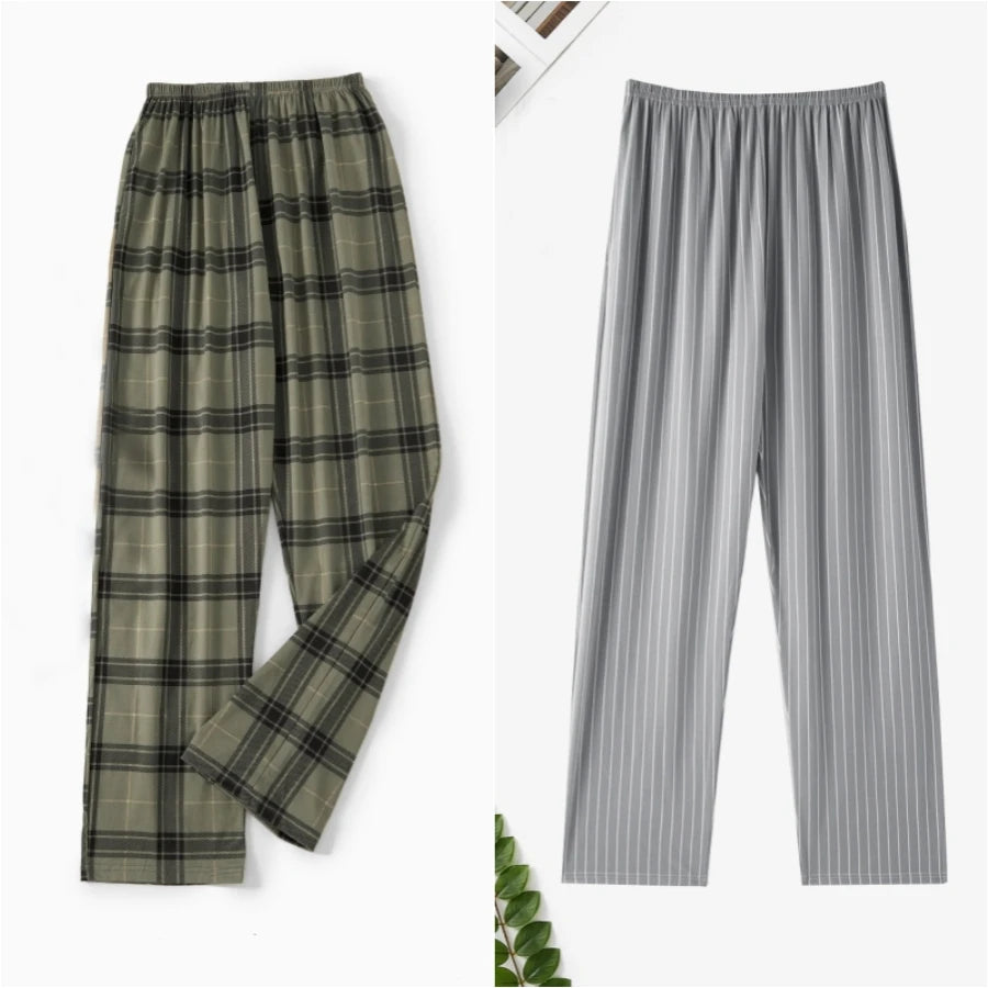 Men's Printed Elastic Waist Straight Leg Lounge Pajama Pants