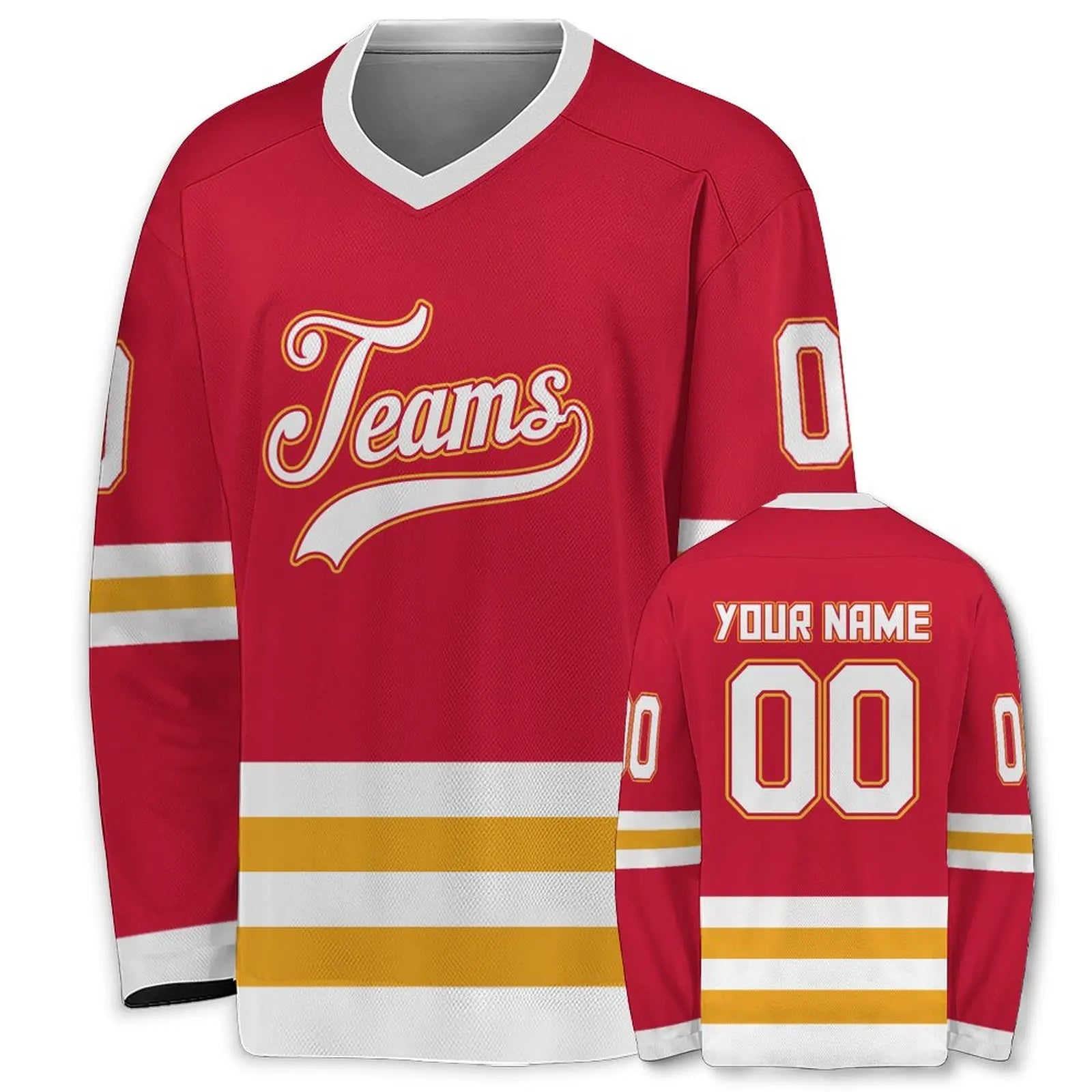 Striped Number Design Long Sleeve Jersey For Sports Outfits