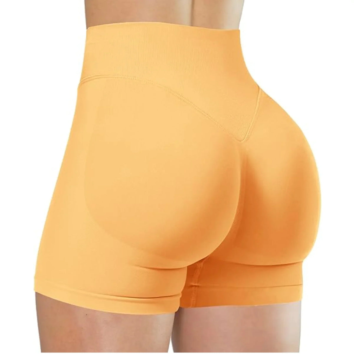 Women's High-Waist Knit Yoga Shorts with Stretch Fit for Training