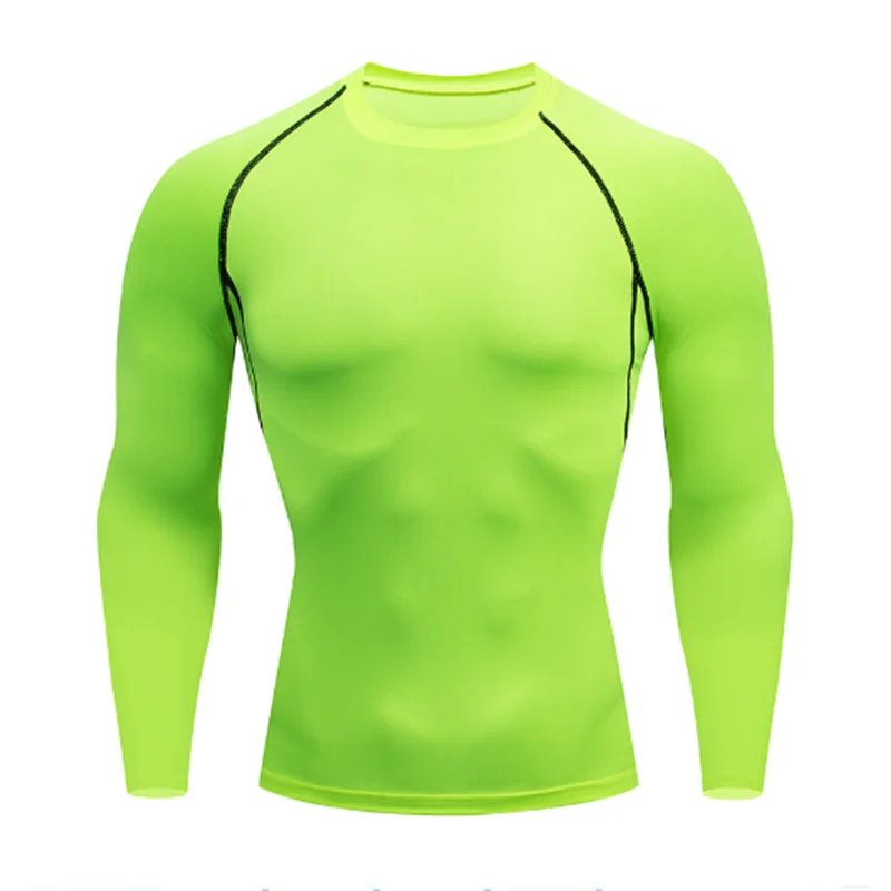 Fitted Crew Neck Long Sleeve Compression T Shirt