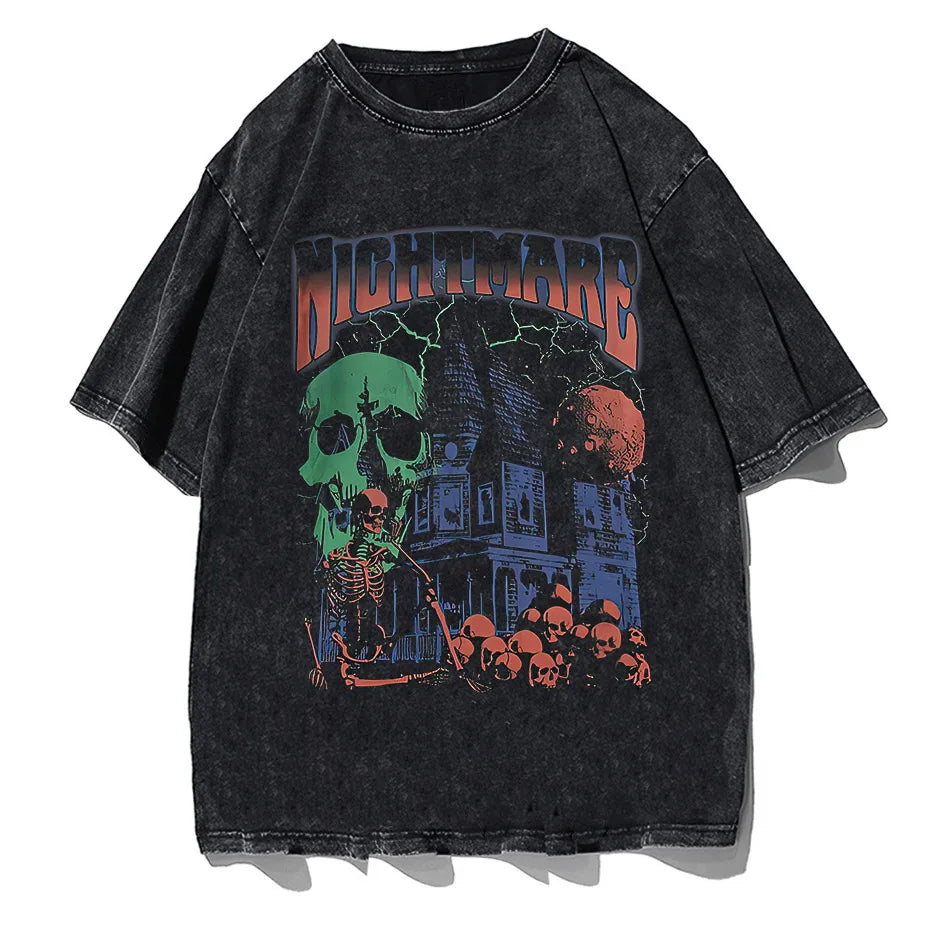 Hip Hop Streetwear Graphic T-Shirt Men Harajuku Cotton Short Sleeve Tee