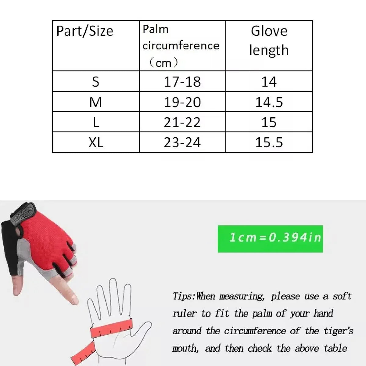 Fingerless Cycling Gloves with Adjustable Short Wrist Straps