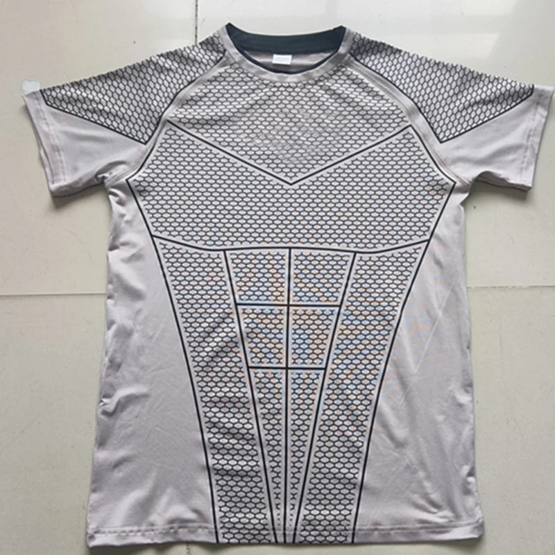 Fitted Crew Neck Short Sleeve Compression T Shirt