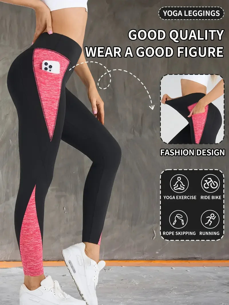 Women's Side Pocket Panelled Capri Leggings For Workout Outfits