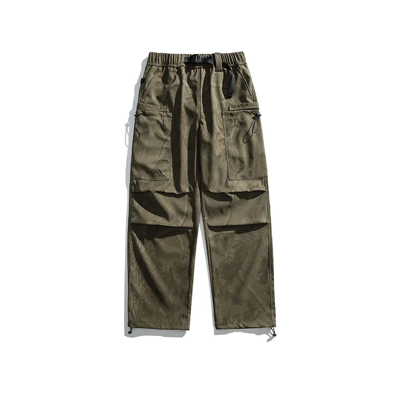 Men's Loose Fit Cargo Pants with Adjustable Outdoor Style