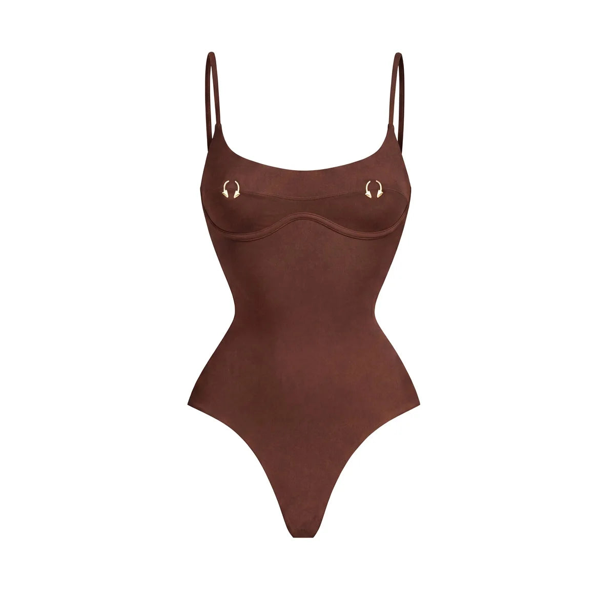 Solid One-Piece Swimsuit with Cover-Up