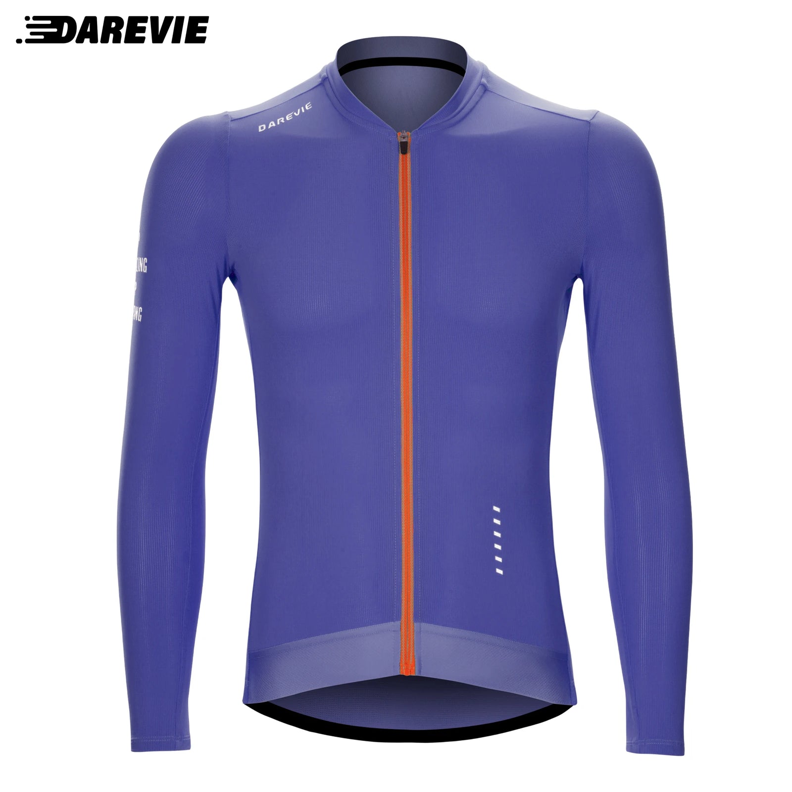 Unisex Long Sleeve Cycling Jersey with Full Zipper and Pocket Details