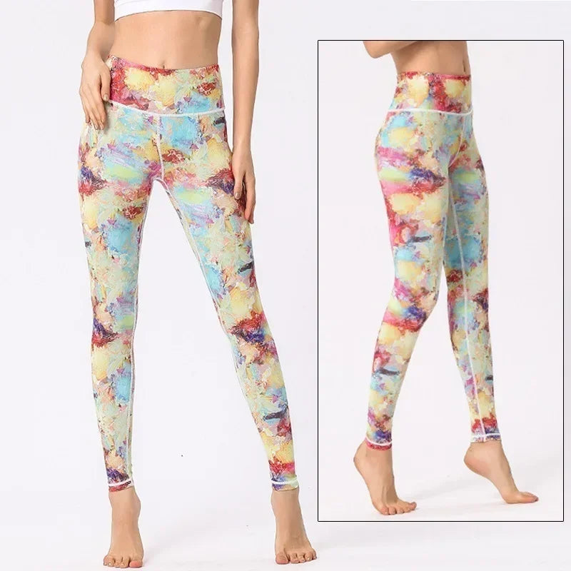 Women's Printed High-Waist Workout Leggings