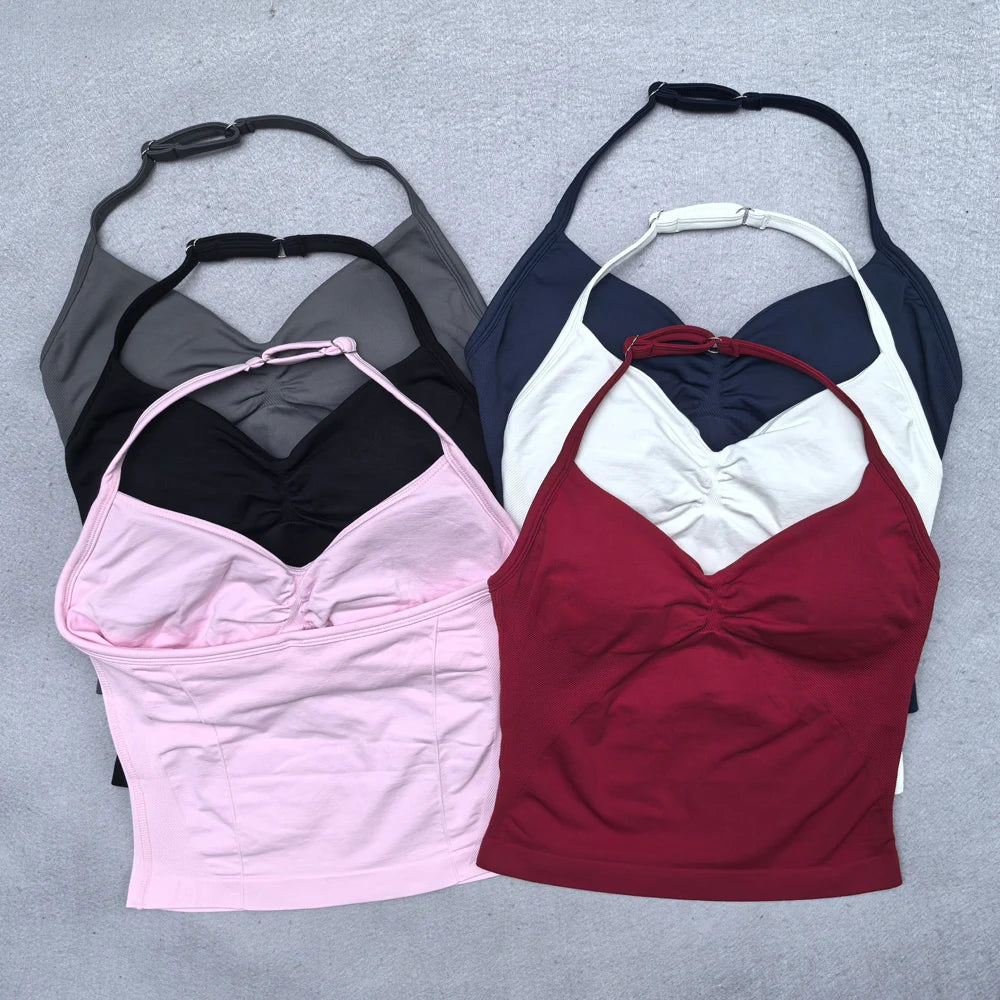 Women's Longline Tank And Shorts Yoga Set For Workout Outfits