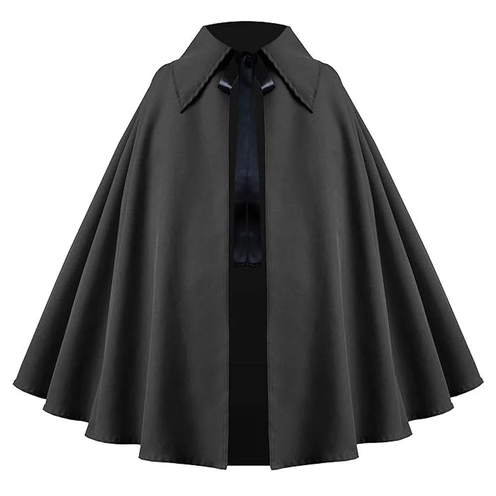 Short Hooded Velvet Cape for Layering over Outfits