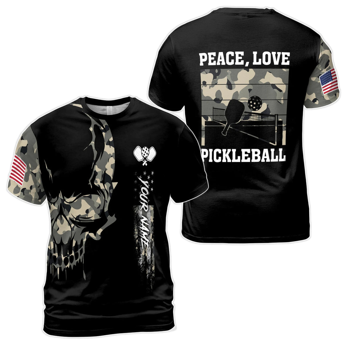 Pickleball Graphic Short Sleeve Crew Neck Sports T Shirt