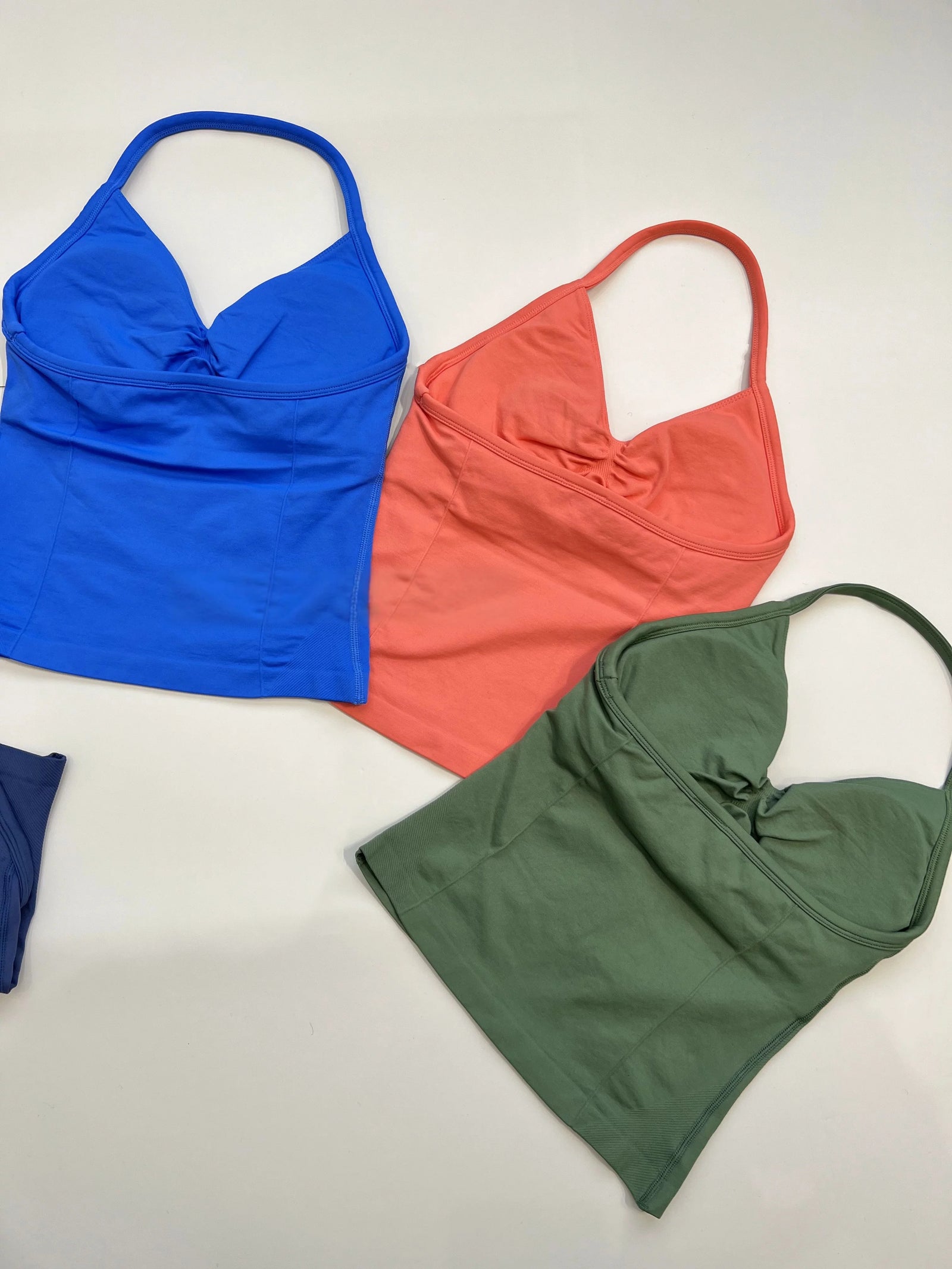 Women's V Neck Strappy Longline Tank Top For Workout Outfits
