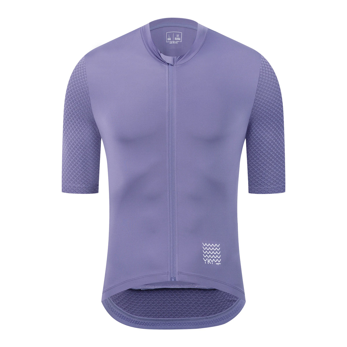 Men's Short Sleeve Full-Zip Cycling Jersey with Rear Storage Pockets