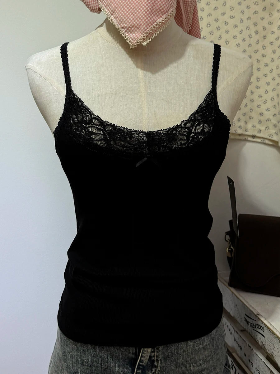 Women's Cotton Camisole and Bandeau Tops with Lace and Ruched Style Options