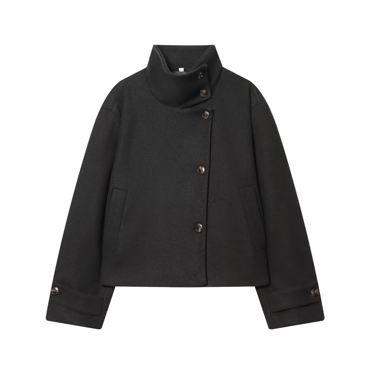Women's Long-Sleeve Button-Front Coat