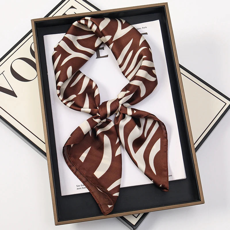 Printed Square Scarf for Hair Wrap and Neck Styling