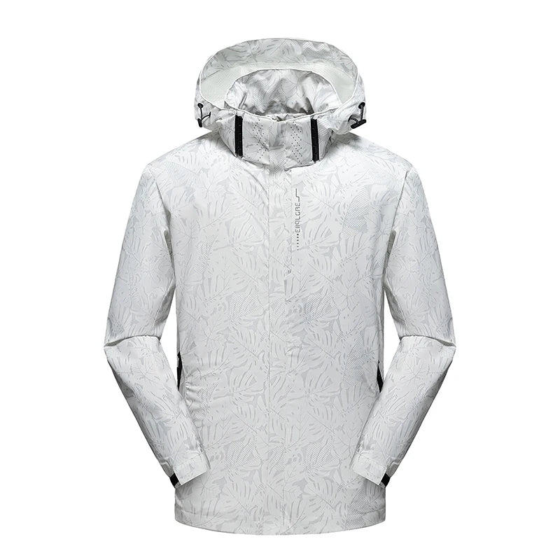 Men's Printed Zip-Front Windbreaker