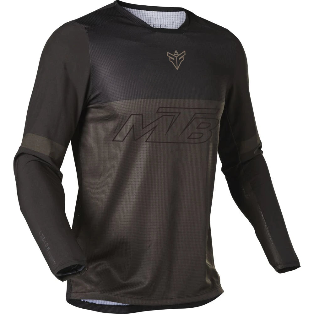 Men's Long Sleeve Pullover Cycling Jersey for Mountain Bike Riding