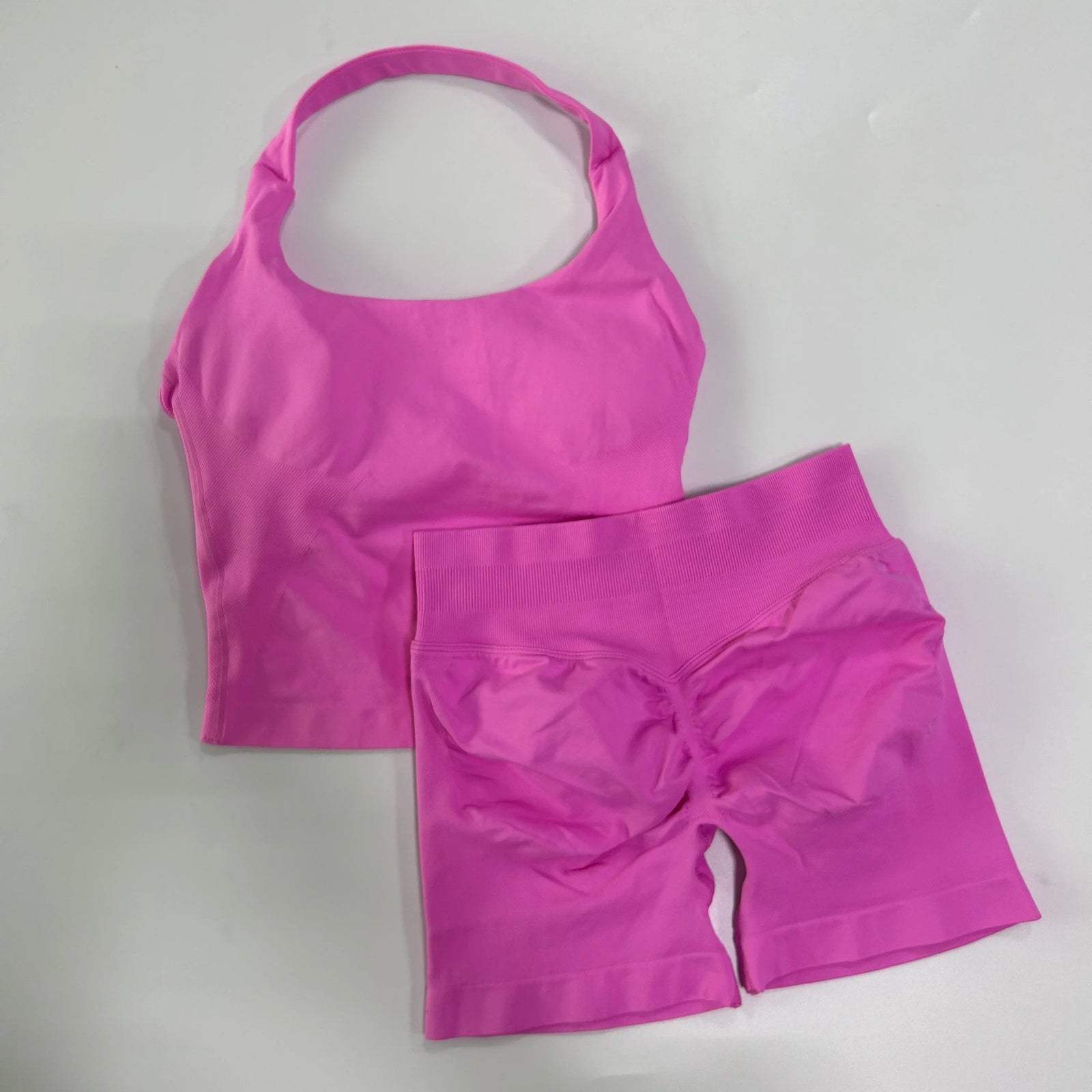 Women's Halter Tank And Shorts Yoga Set For Workout Outfits