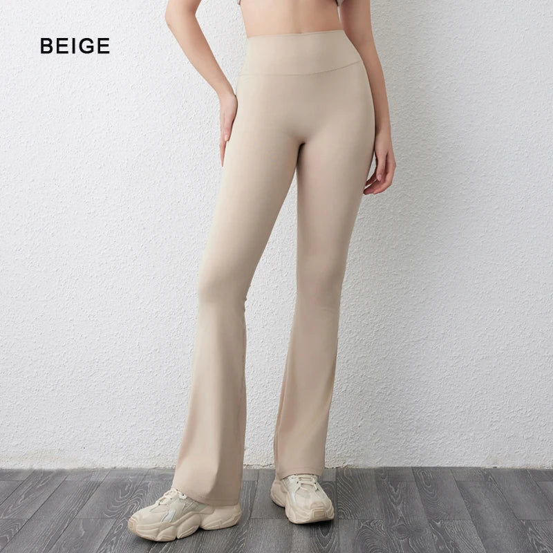 Women's Scrunch V Back Flared Leggings For Workout Outfits
