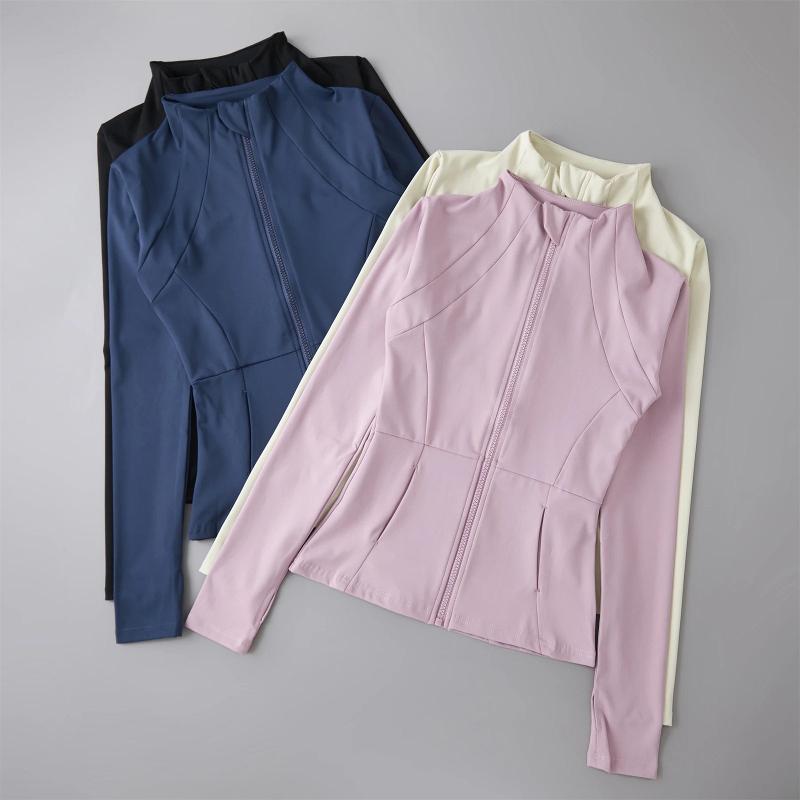 Women's Stand Collar Zip-Front Yoga Jacket