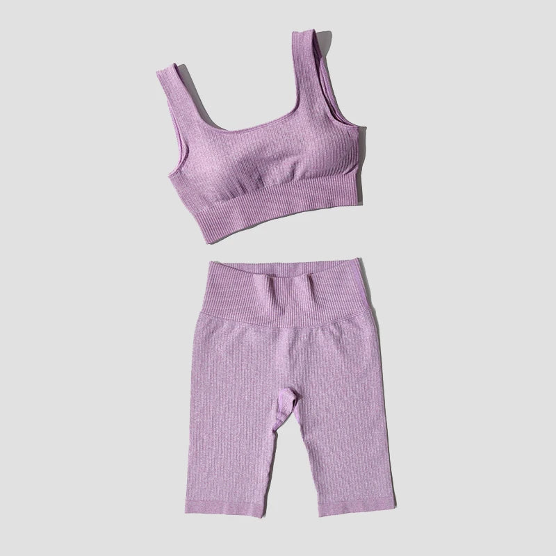Women's Bra And Shorts Yoga Set For Workout Outfits