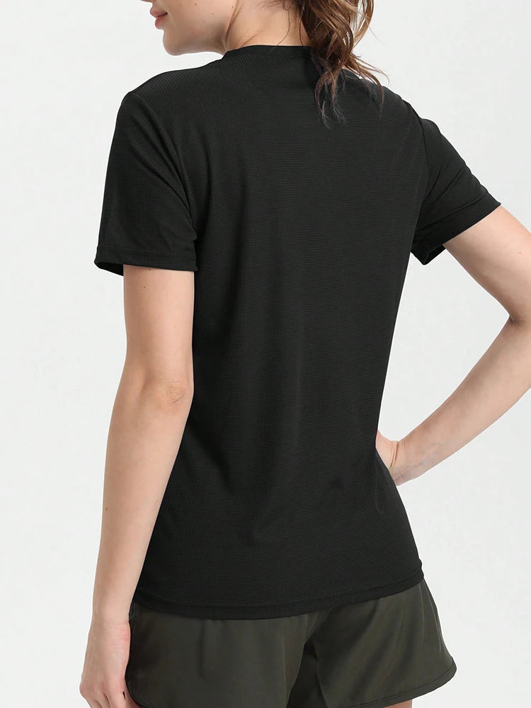Women's Crew Neck Short Sleeve Sports T-shirt For Workout Outfits