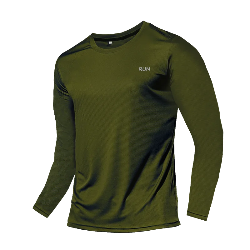 Men's Raglan Long Sleeve Crew Neck T-shirt For Workout Outfits