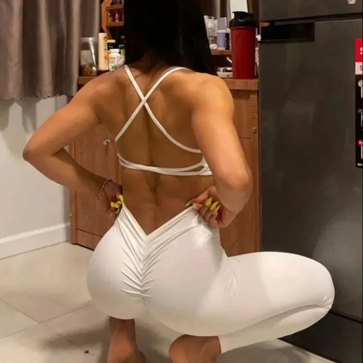 Women's Multi Strap Cross Back Sports Bra For Workout Outfits