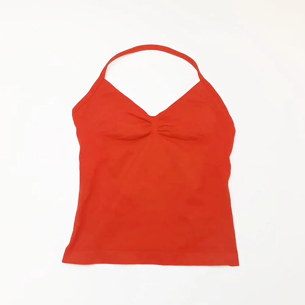 Women's Halter Strap Longline Sports Tank Top For Workout Outfits