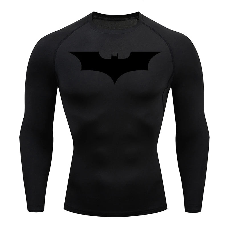 Fitted Crew Neck Long Sleeve Compression T Shirt